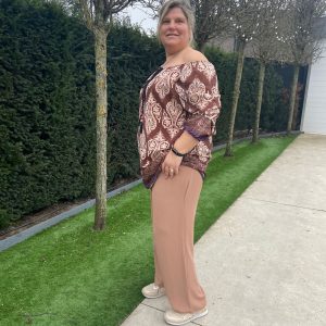 Beige losse broek (+)