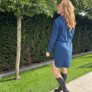 Blauw geruit kleedje