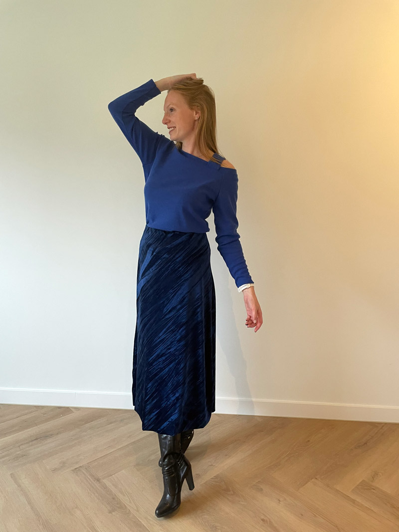 Zachte blauwe rok