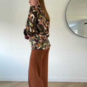 Bruine geklede broek