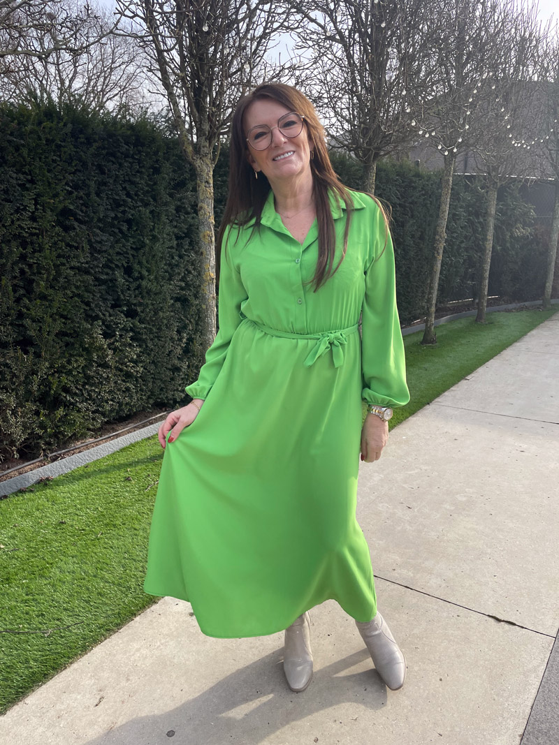 Groen lang on sale kleed
