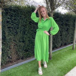 Groen lang kleed