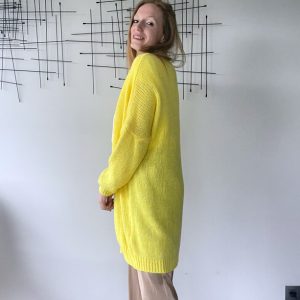 Gele halflange vest