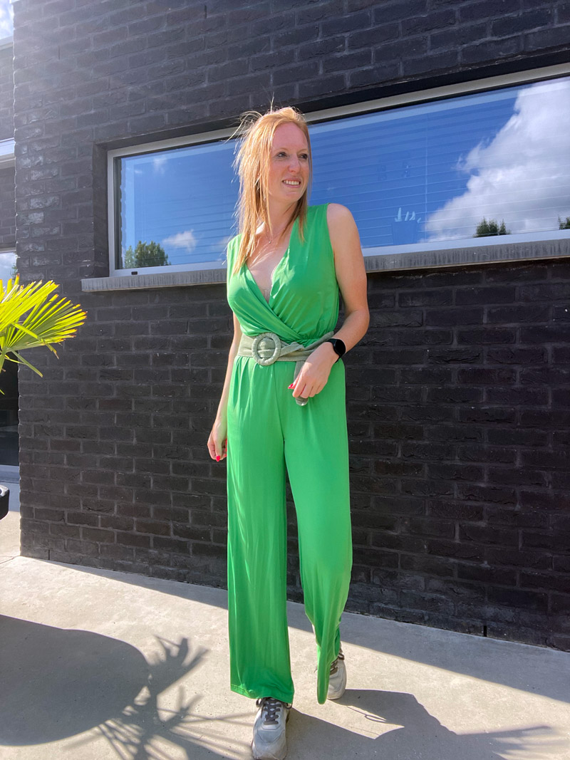 Groene jumpsuit