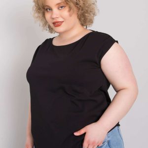 Zwarte t-shirt met strik