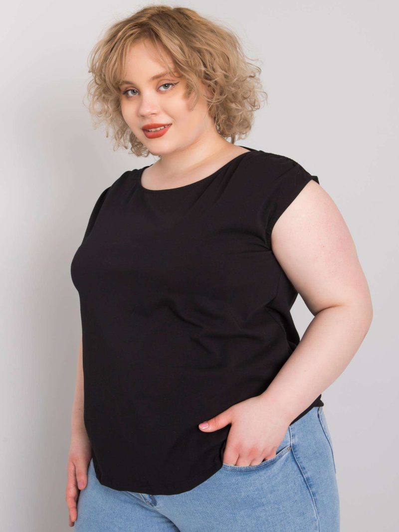 Zwarte t-shirt met strik