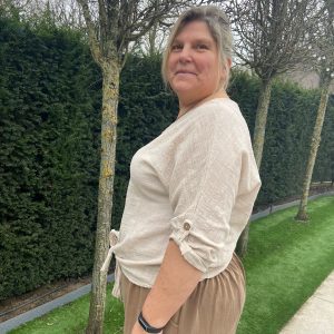 Linnen bloes beige (+)