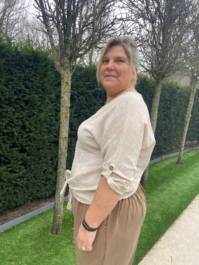 Linnen bloes beige (+)